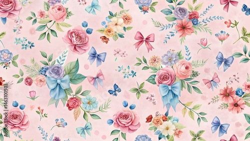 seamless pattern with flowers