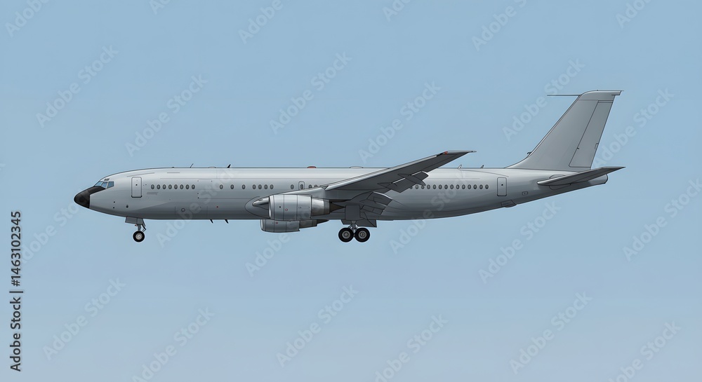Obraz premium Airplane Flying in Blue Sky During Daytime