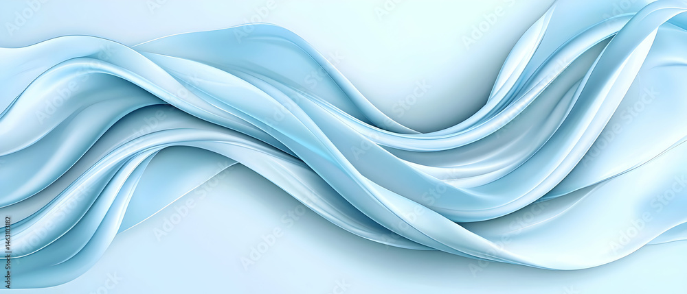 Obraz premium Light Blue Flowing Fabric Design