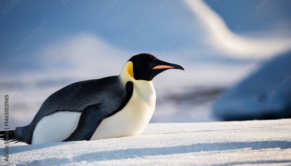 Fototapeta premium emperor penguin on the snow