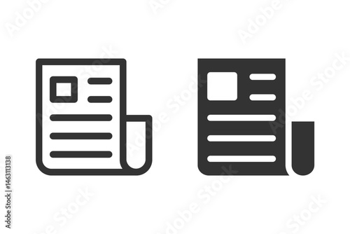 Newspaper icon set. news icon vector