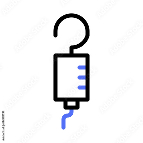 Graphical medical intravenous drip visualization, simple representation of healthcare