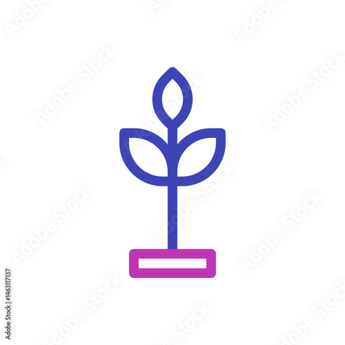 Abstract sprout icon representing growth, potential, and environmental awareness