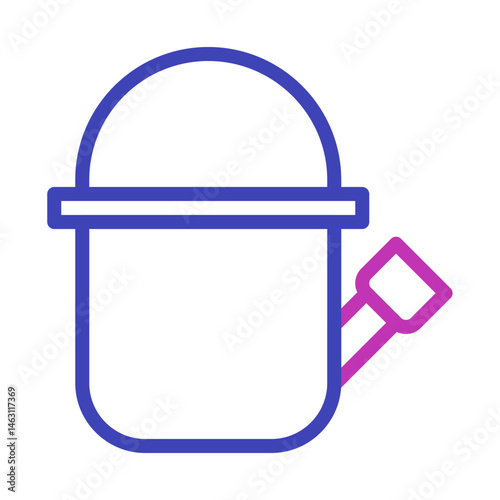 Stylized depiction of watering can, an icon representing irrigation practices