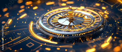 Wallpaper Mural Futuristic Digital Roulette Wheel Torontodigital.ca