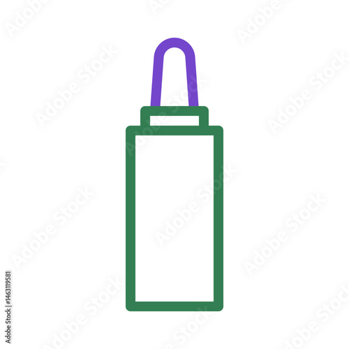 Minimalist contoured bottle, representing a simple, abstracted form with geometric lines
