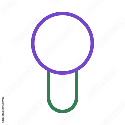 Minimalist graphic element showcasing geometric forms and vibrant color contrast