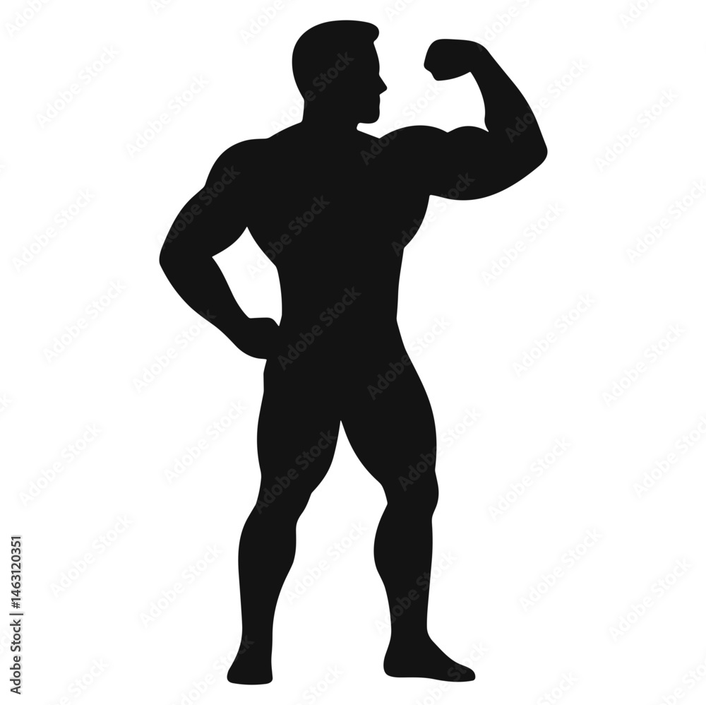 Fototapeta premium male bodybuilder silhouette