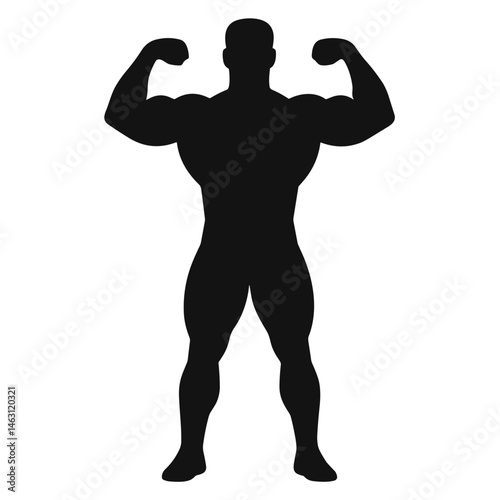 male bodybuilder silhouette