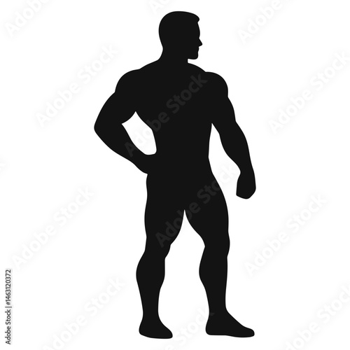 male bodybuilder silhouette