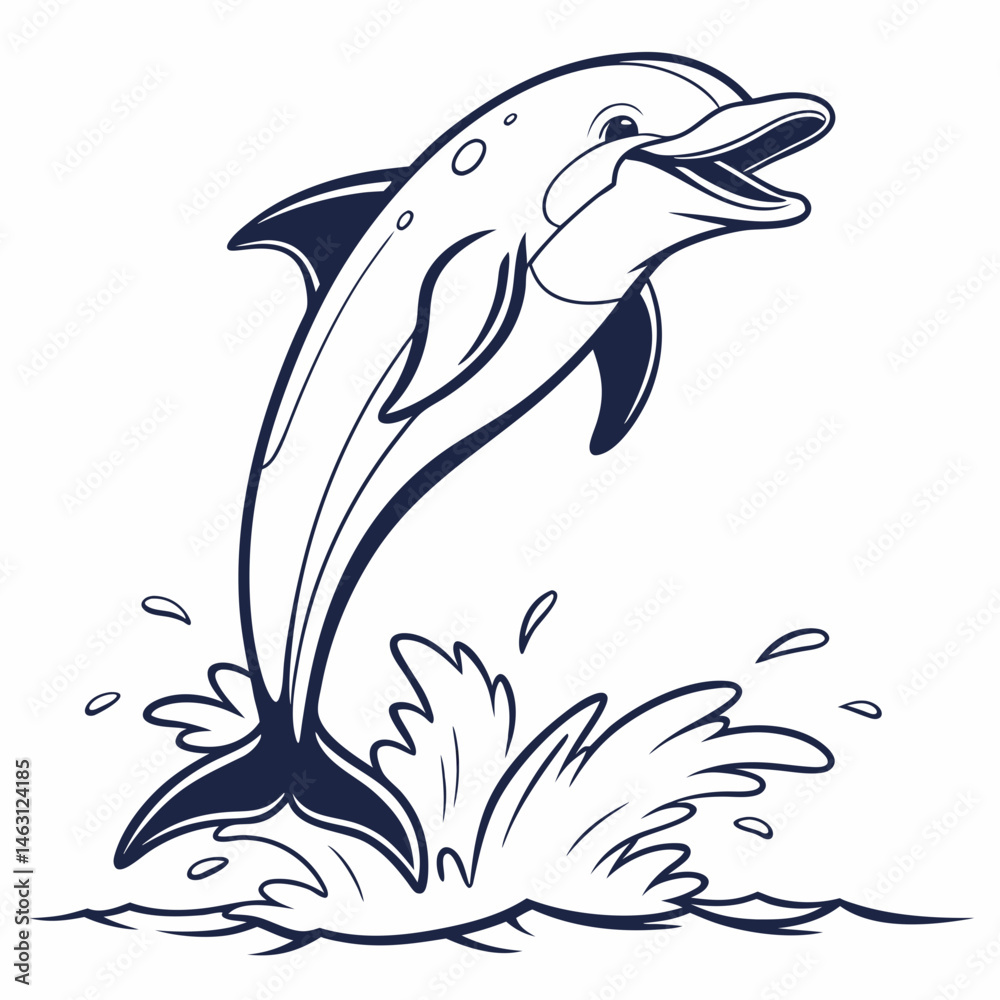 Obraz premium dolphin jumping in water