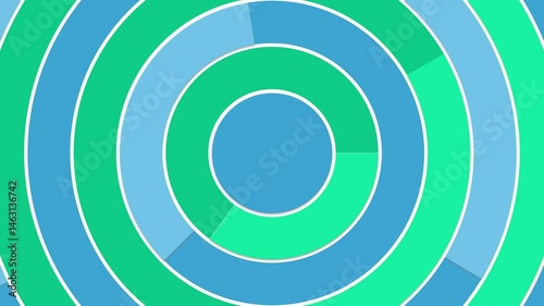 Hi-Tech Rotating Circular Radar HUD Animation with Seamless Loop on a Colorful Geometric Background for Futuristic Motion Graphics and Technology-Inspired Digital Interface Design Concepts