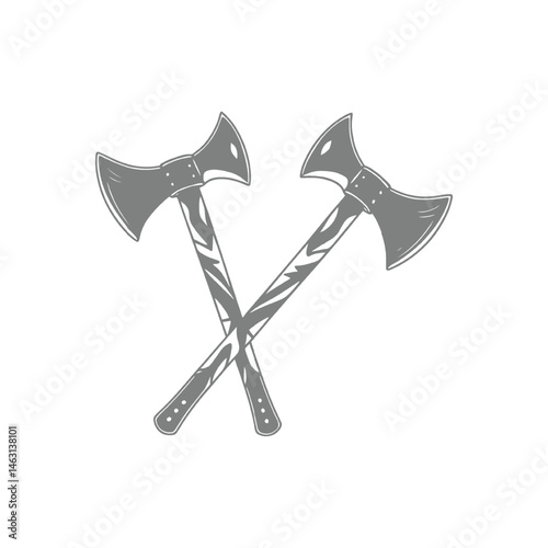 Collection of Vintage Axes Illustration