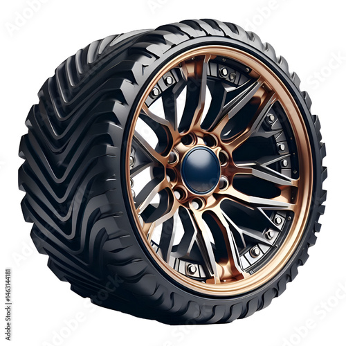 car wheel isolated on white