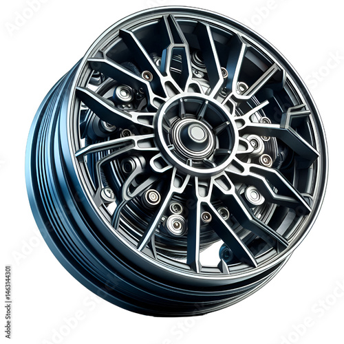 car wheel isolated on white
