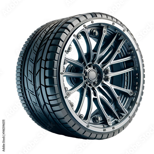 car wheel isolated on white