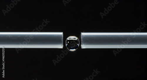 Water Adhesion Demonstrating Molecular Attraction Between Two Cylinders