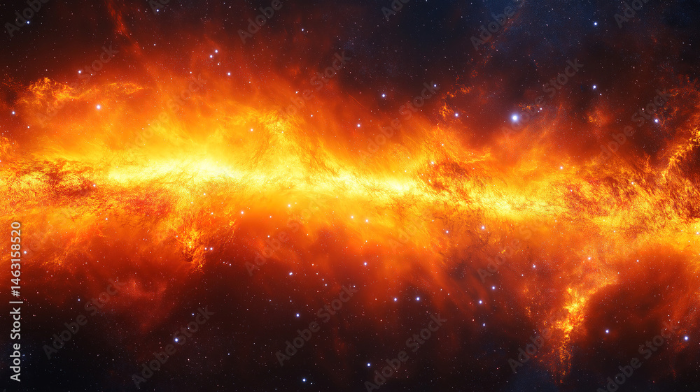 Fototapeta premium View of Earth’s aurora beneath the starry Milky Way galaxy from a space perspective