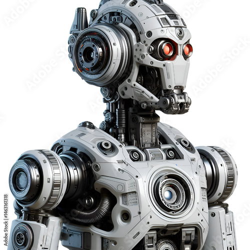 blue screen robot 3d render