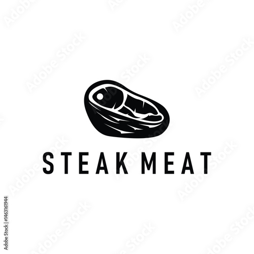 steak logo design concept steak meat bbq simple illustration symbol template food meat delicious brand product cafe and restaurant business