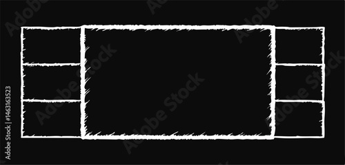 Black and White Chalkboard Style Photo Collage Template