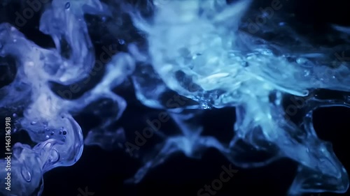 Wallpaper Mural Abstract Water Flowing Slow Motion on Dark Backdrop Torontodigital.ca