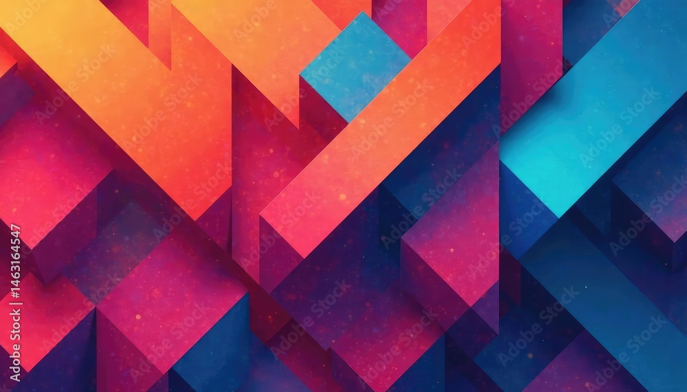 Abstract geometric shapes repeat in vibrant colors , surface, repeat design Abstract geometric shapes repeat in vibrant colors , surface, repeat design