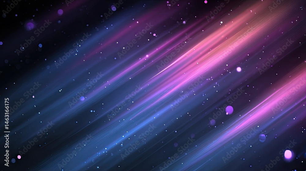 Fototapeta premium A vibrant abstract background featuring flowing colors and glowing particles.