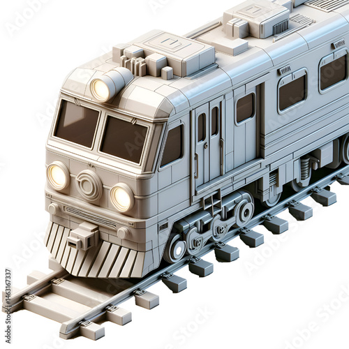 diesel locomotive and train