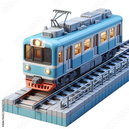 diesel locomotive and train