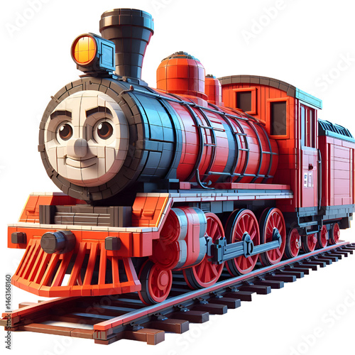 diesel locomotive and train