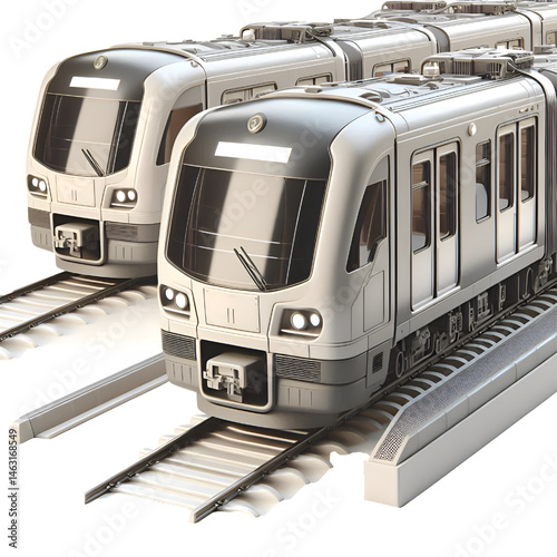diesel locomotive and train