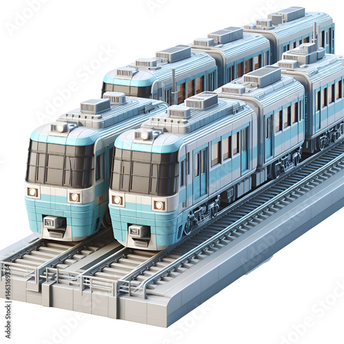 diesel locomotive and train