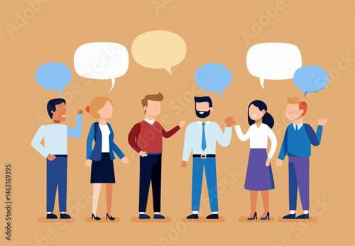 Diverse Team Brainstorming, Group Discussion, Collaboration Meeting