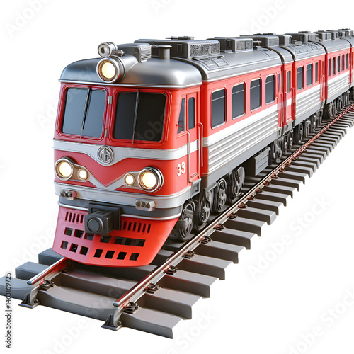 diesel locomotive and train