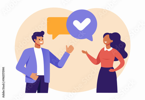 Happy Diverse Colleagues Communicating, Teamwork, Success