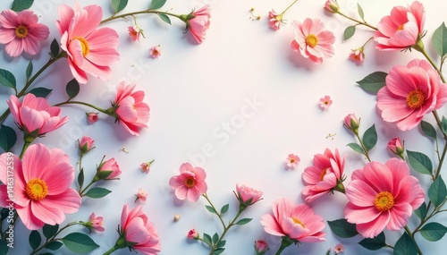 Wallpaper Mural Scattered small blooms, repeating motif, soft hues, fabric, hues, soft Torontodigital.ca