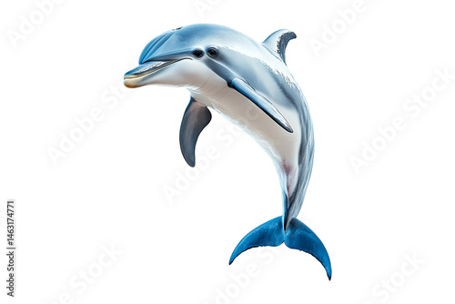 Dolphin jumping isolated on transparent background
