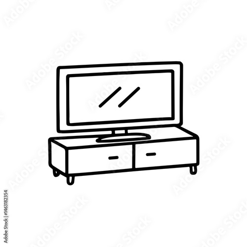 Doodle TV Dresser and Shelve