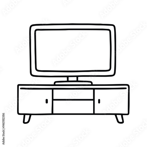 Doodle TV Dresser and Shelve