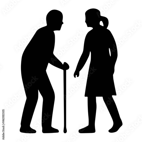 Elder People Being Assisted by Caregiver