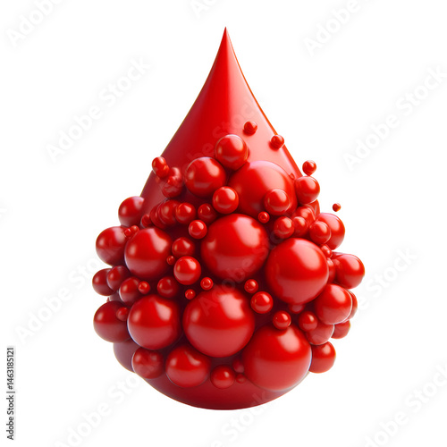 red drop of water