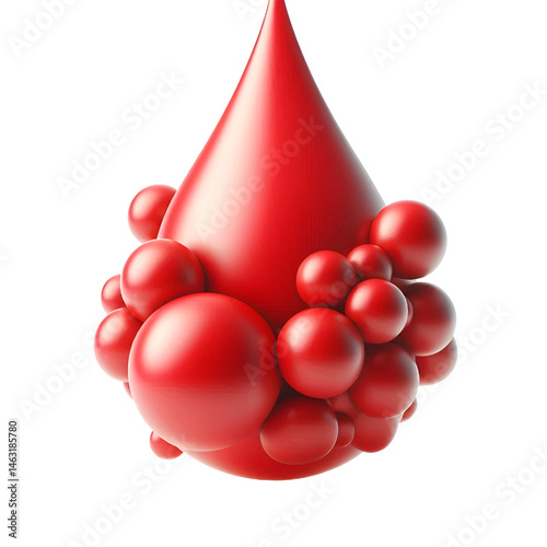 red drop of water