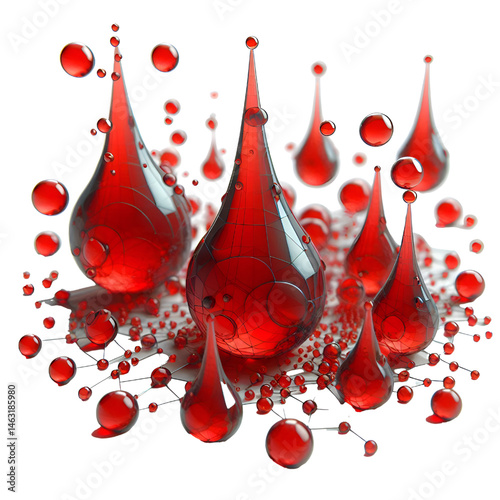 red drop of water