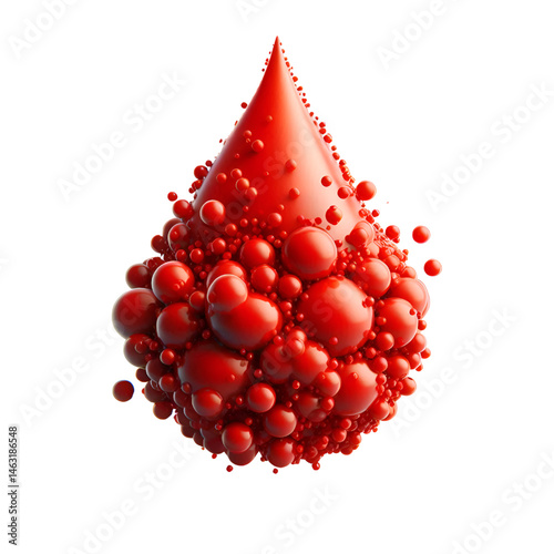 red drop of water