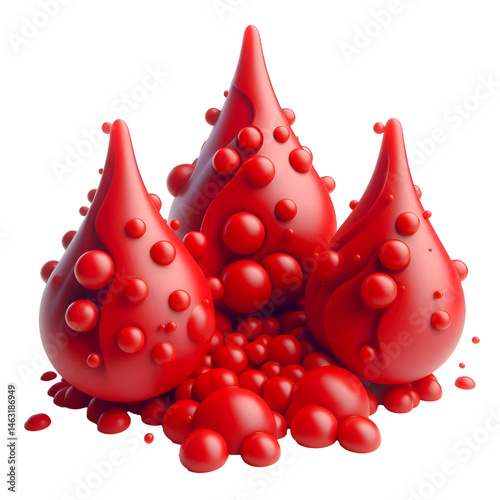 red drop of water