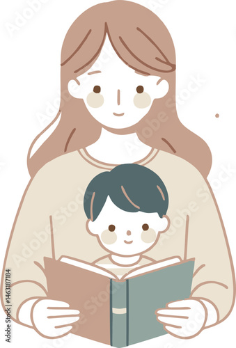 Mother and Son Sharing a Book: A Tender Moment of Connection