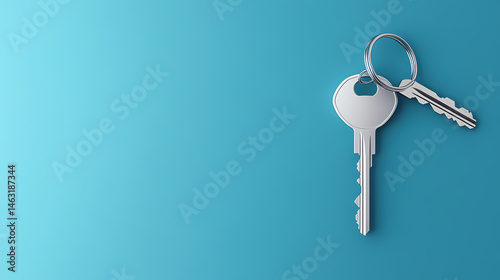 shiny silver key