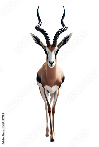 Cute 3d Gazelle isolated on white background