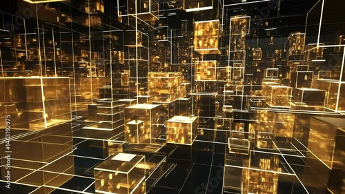 Golden cubic structures in a reflective environment.